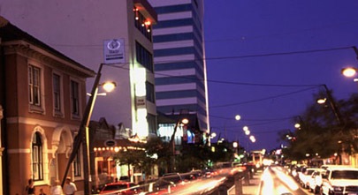 hotel accommodation Bunbury Western Australia - Bunbury main street at night